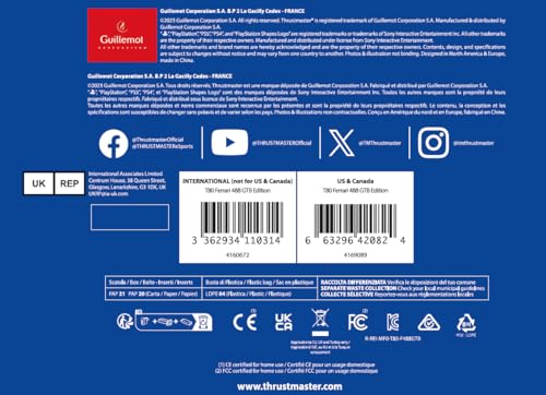 Volante T80 RW Ferrari 488 GTB - Esperienza di Guida Realistica per PlayStation - Diventa il Re della Pista! - Controller - Immagine 8