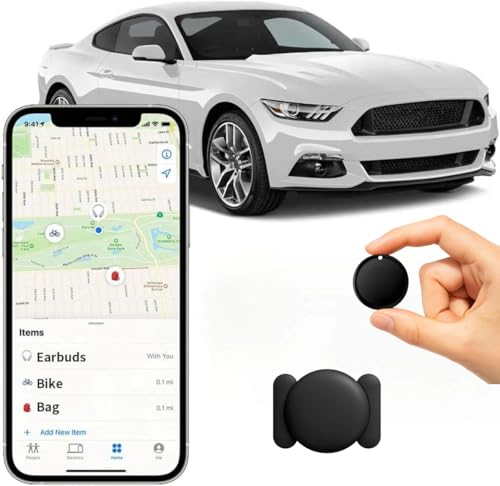 JNLIK GPS Tracker for Vehicles,Magnetic Waterproof Car Tracker, No Monthly fees, Mini Portable GPS Tracker for Cars, Trucks, Motorcycle, Anti-Theft (GPS Tracker Ear for Apple)