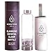 Elixir2Go Crystal Elixir Water Bottle – 16 ounce Shatter Resistant Glass Gemstone Water Bottle for Making Gemwater – Includes Gemstones and Neoprene Sleeve (Amethyst & Clear Quartz)