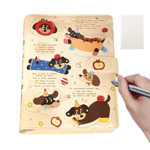 Carnet A5 feuilles rechargeables cuir mignon pour devoirs à la maison