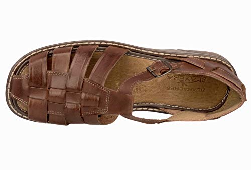 Cowboy Professional Mens 027 Cognac Authentic Mexican Huarache Sandals Real Leather Closed Toe4