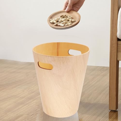 Corbeille à papier de table en bois naturel style japonais
