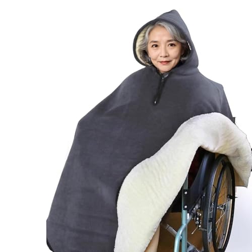 Couverture poncho pour fauteuil roulant sorties hiver