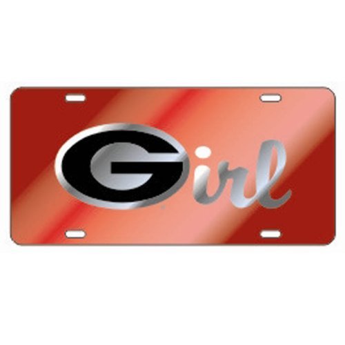 Craftique Georgia Bulldogs Red/Silver/Black Georgia Girl Car Tag