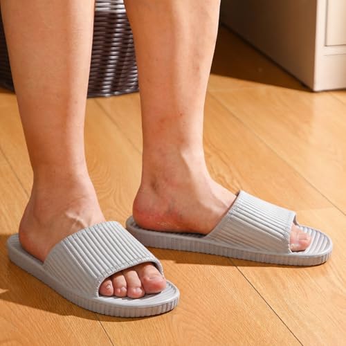 Image of Shyyween 6 Pack Non Slip Shower Slides Lightweight Bath Slippers for Women & Men Pool Sandals for Home Hotel Gym Spa Pool