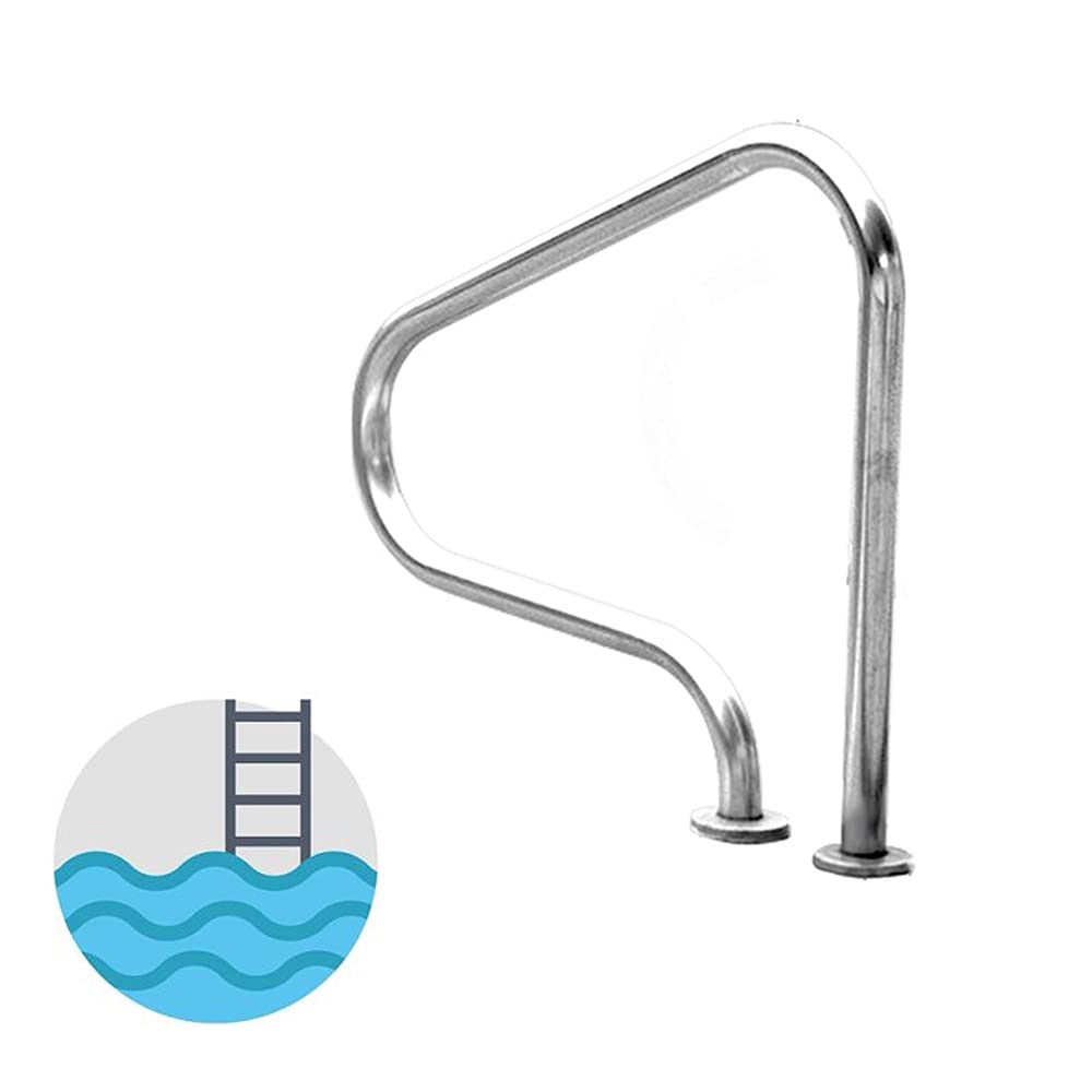 MSHGSKU Swimming Pool Safety Hand Rail Swimming Pool Handrails, 304 Stainless Steel Swimming Safety Handrails for Inground Pool Entry