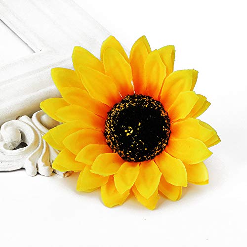 Sunflower Hair Clips and Barrettes for Women and Girls - 3Pcs Yellow Clips for Hair Styling, Christmas Party Hair Accessories image 4