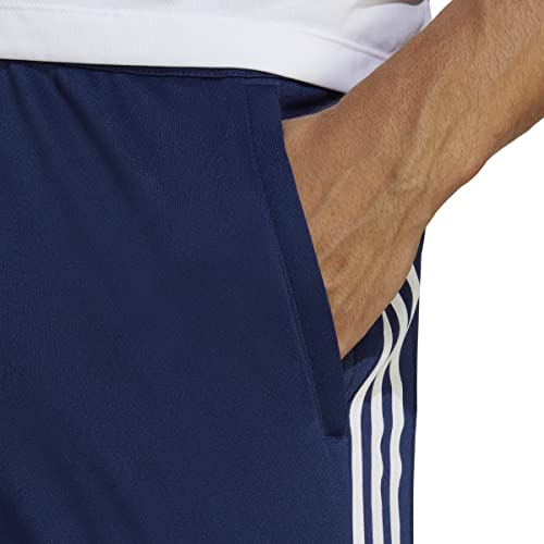 adidas Herren Train Essentials 3-Stripes Training Pants, Dark Blue/White, L