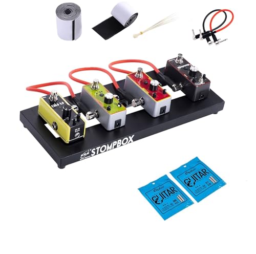 ENO MUSIC 14' Mini Guitar Effects Pedal Board Compact Small Pedalboard with Mountain Tape & Cable...