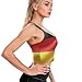 Casual Support Yoga Bra Flag of Germany, Padded Gym Running Workout Tank, Wirefree Sports Top for Women & Girls