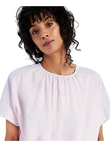 Alfani Women's Blouse Crepe Knit Colorblock Dolman Sleeve Pink Xl #TOP2