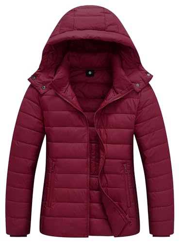 TDYPCI Women's Winter Coat Lightweight Waterproof Puffer Jacket - Quilted Short Down Coat for Women,...
