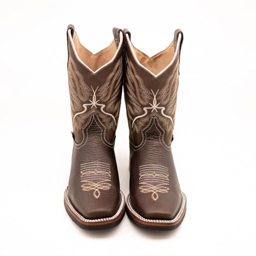 Men's boots, leather, choco style4