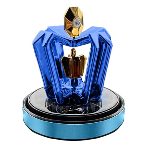 自動車用芳香剤 | クラウンオーナメント 回転式アロマセラピー - 長持ちする芳香剤 自動車インテリアデコレーション 、スポーツカー (ブルー,80*75mm)