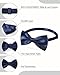 AWAYTR Men's Pre Tied Bow Ties for Wedding Party Fancy Plain Adjustable Bowties Necktie (Light Navy Blue)