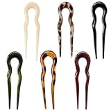 Haarnadel, French Hair Pin Set, 6 Stück in Verschiedenen Farben, Ideal für Hochzeiten, Alltag und Sport, 13 x 3,5 cm