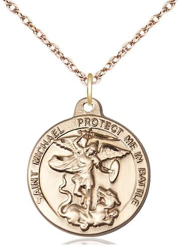 14kt Gold Filled Pendant on a 18 inch Gold Filled Light Rope Chain.