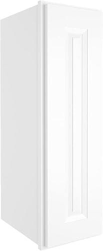 LOVMOR Armario de pared y armario de cocina, botiquín, gabinete de baño montado en la pared con puertas y estantes, 12 pulgadas de profundidad x 9