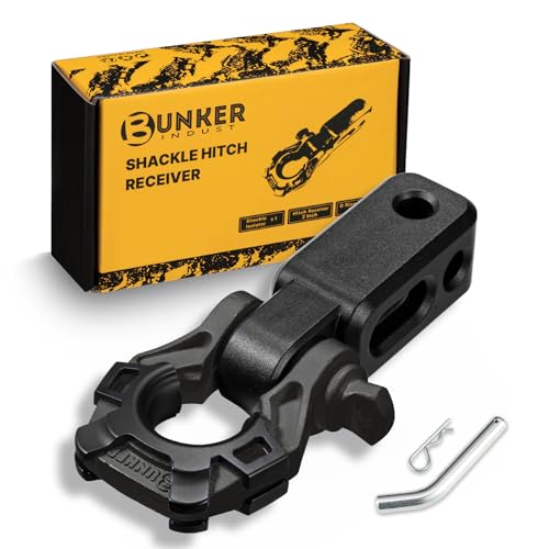 BUNKER INDUST Shackle Hitch Receiver 3/4" D Ring Shackle w/Trailer