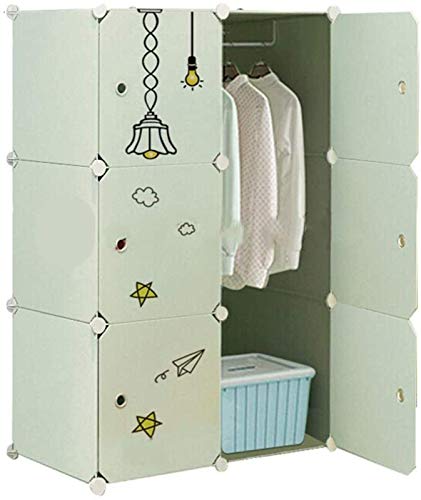 JHDDP3 Closet Plegable S Montaje del gabinete de Almacenamiento Simple Moderno Simple de Acero Simple de Acero Refuerzo audaz Ideal for Dormitorio (Color: Multicolor)