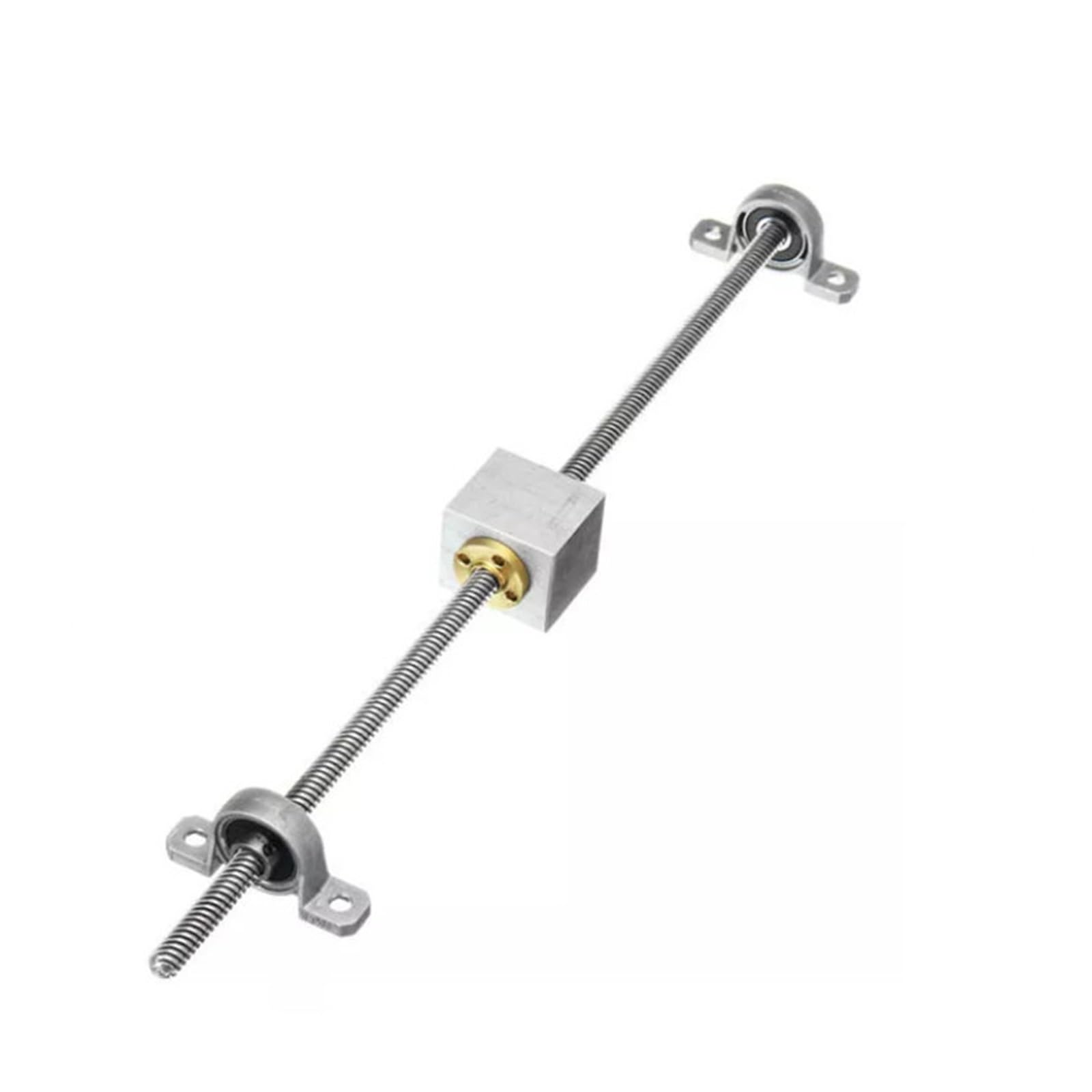 Rail de guidage linéaire 13 Pièces/ensemble T8 Vis Sans Fin 8-350mm Bricolage Optique Guide Rail Roulement Siège Guide Linéaire Arbre Support Trapézoïdal Ensemble De Vis Kit de rails CNC ( Color : Sil