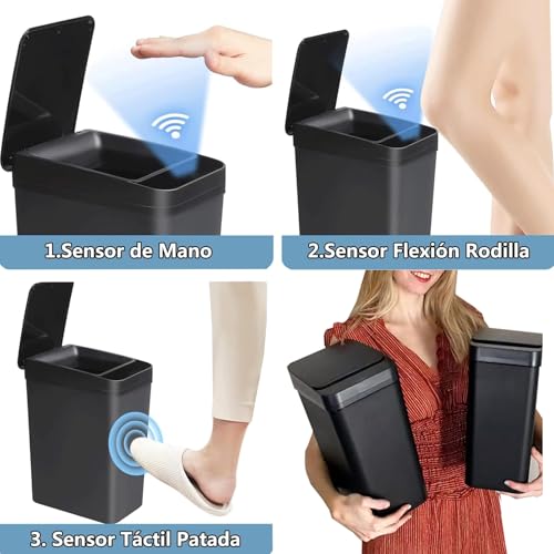 La Mejor Lista de Cubos de basura para la cocina - los más vendidos. 15 Imagen adicional