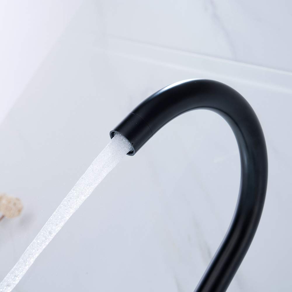 Grifos para bañera con mezclador de ducha, válvula de latón para bañera, grifos para lavabo de baño montados en cubierta, juego de grifo dividido para agua fría y caliente, color negro, juego de 3 pi