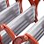 12 Steps Attic Ladder Wall Mounted Pull Down Loft Steps Folding Stairs Al-Mg Alloy Telescopic Loft Ladder with Armrests for Basements Home, 10.17ft Height (Orange White)
