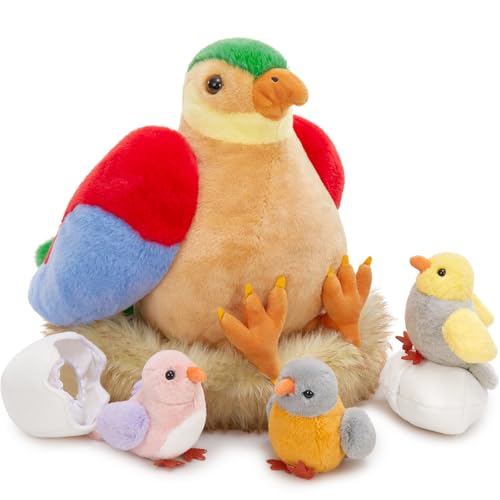 MorisMos Bird Stuffed Animals with Nest