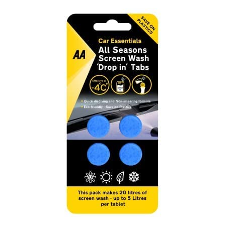 4 x All Seasons Screenwash Tablets - makes up to 20 litres - Effective to -4C - Save on Plastics