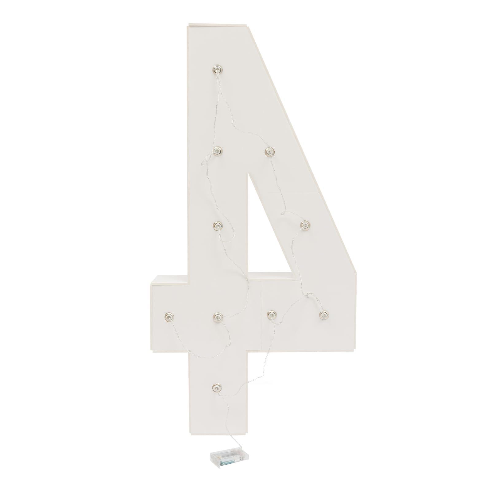 Chiffres lumineux à LED 40 - Décoration de fête anniversaire lumières blanches chaudes