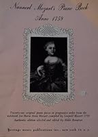 Nannerl Mozart's Piano Book Anno 1759 Maria Anna Mozart 21 original piano pieces B00G0A5XWY Book Cover