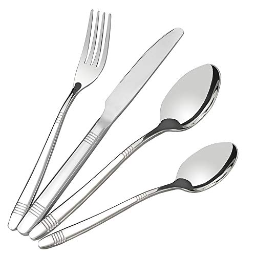 Bblie 16 Piezas CuberteríA de Acero Inoxidable, Juegos de CuberteríA Para 4 Personas