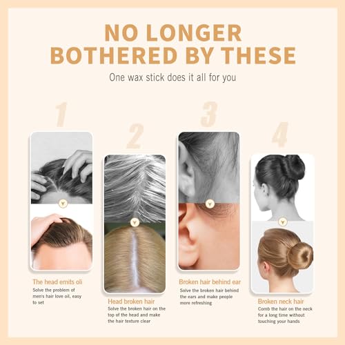 Bastão de cera de cabelo, escova de borda preta, bastão de cera de cabelo para voar, escova de cabel