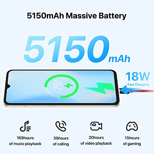 Image of UMIDIGI Cell Phone, F3 8GB+128GB Smartphone Unlocked, 48MP AI Triple Camera, 6.7inch HD Full Screen, 5150mAh Battery,18W Fast Charging, Android 11 Phone Unlock, Type-C,4G Dual SIM, NFC