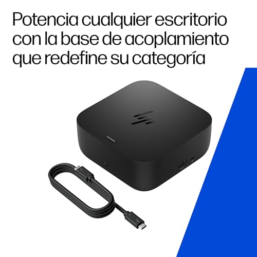 Miniatura 3 de HP USB-C Docking Station 100W G6 Multipuerto con 2 Cables USB - HDMI 2.1, 2X DisplayPort 1.4, 3X USB-A, USB-C, RJ45, Audio, Compatible con myHP, Windows, macOS y Chrome OS - Exclusivo Amazon
