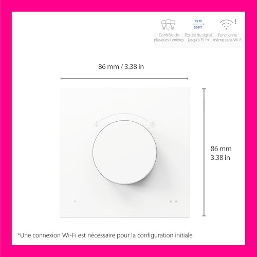 Interrupteur connecté Wi-Fi WiZ Smart Dial Switch commande de lampe sans fil