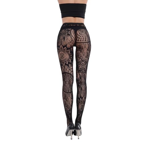 Image of Womens Suspender Pantyhose High Waist Fishnet Tights Fishnet Stockings Thigh High Stockings