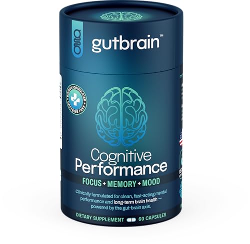 Brain Supplement for Memory and Focus with Probiotics, Advanced 2 in 1 Nootropic Brain Support for Mental Clarity, Caffeine Free Doctor Formulated Supplement, 60 Capsules