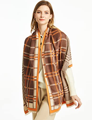 Scarfs for Women Pashmina Shawl Wrap for Evening Dressing Winter Thick Warm Knit Scarf Blanket Open Front Poncho Cape4