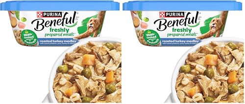 Image of Beneful Purina Gravy Wet Dog Food, Prepared Meals Roasted Turkey Medley - (8) 10 oz. Tubs (Pack of 2)