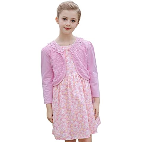 SMILING PINKER Girls' Lace Bolero Cardigan Cover