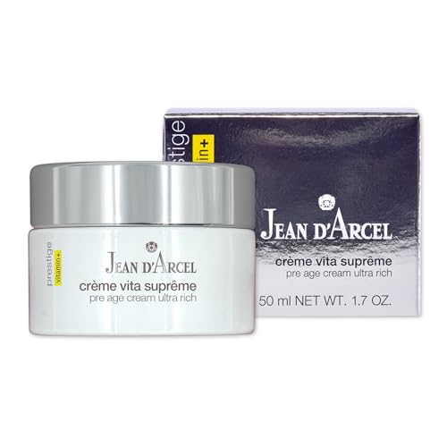 JEAN D'ARCEL PRESTIGE crème vita suprême – Sehr reichhaltige Feuchtigkeitscreme gegen extrem trockene Haut – Mit Sheabutter, Vitamin C, A & E – pre age cream ultra rich – 50 ml