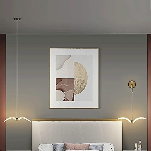 Apliques de pared LED modernos en metal dorado con diseño de gaviota 8