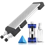 Schaaf Tools Diamond Whetstone Knife Sharpener Complete Kit - Coarse 325/ Fine 1200 Grit, Diamond Sharpening Stone with Non-Slip Base, Chisel Honing Jig & Angle Guide for Knives & Woodworking Tools