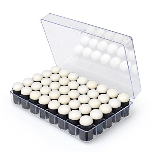 ZZM 40pcs Finger Sponge Dauber Painting Ink Pad Stamping Brush Craft Case Art Tools Box Office School Darwing