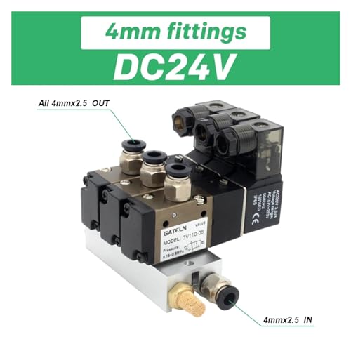 Station d'électrovanne 3V110-06-NO pour centraliser un circuit pneumatique 4mm - 3