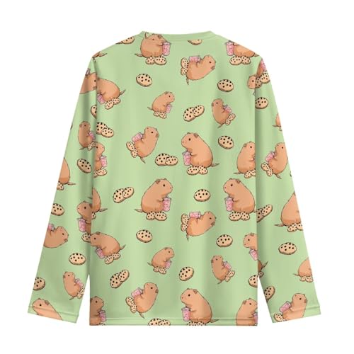 Girls Long Sleeve T Shirt with Cute Cartoon Graphic Soft Lightweight Crewneck Tee Loose Fit Casual Top 5