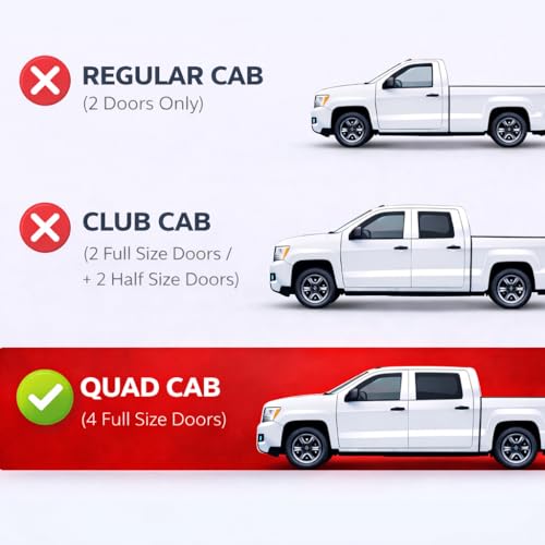 Image of KPY Rain Guards Fit for 2000-2004 Dodge Dakota Quad Cab, in-Channel Window Visors Vent Wind Deflectors 4PC, Truck Accessories for 00-04 Dakota (Crew Cab Only)