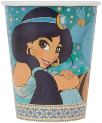 Unique Disney Aladdin Disposable Paper Cups, 9 Oz, Multicolor